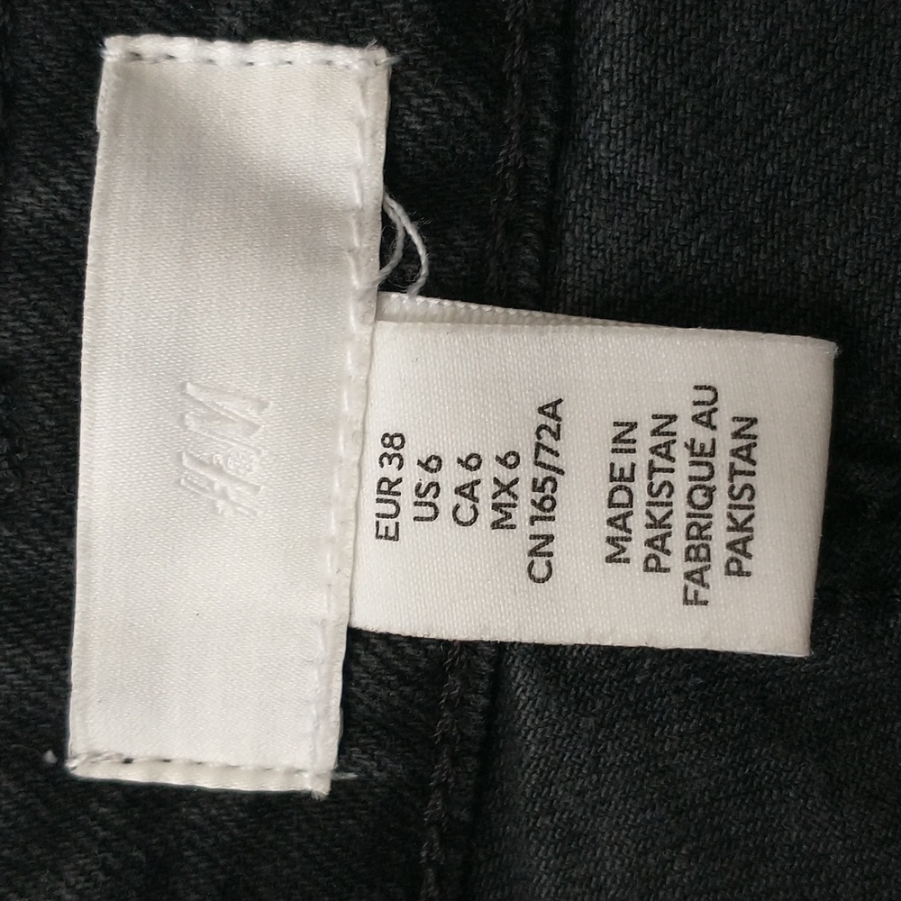 H&M Black Or Dark Gray Wide Leg Women's Jeans - Picture 10 of 14